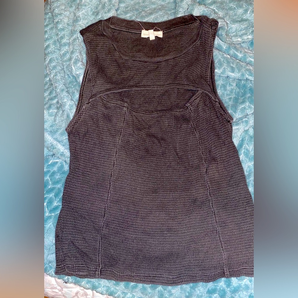 Grey ripped crop top